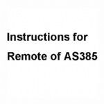 Instructions for Remote of AS385